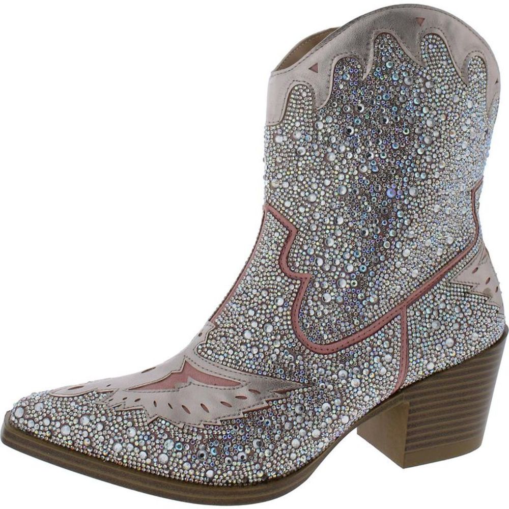 Wild Pair Pink Glitter Ankle Booties